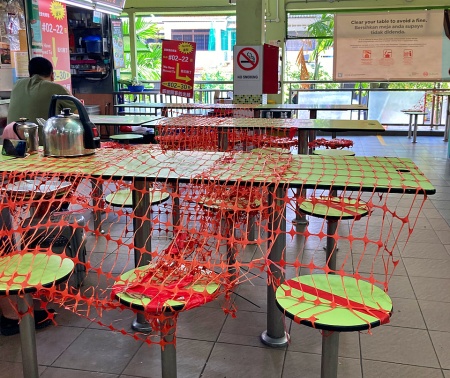 Dunman food centre taped up