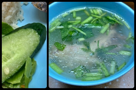 Old cucumber and oily soup